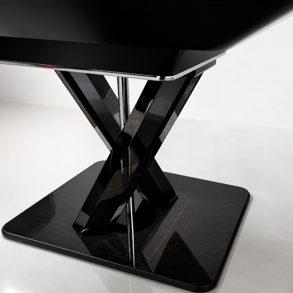 Automatic Mahjong Table - Matte Black Painted Finish & Smoked Acrylic