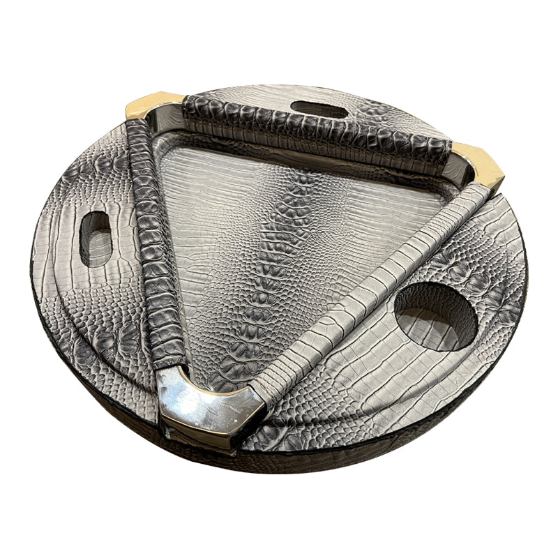 Estuche de cuero redondo para bolas de billar y snooker Estuche práctico para guardar y utilizar