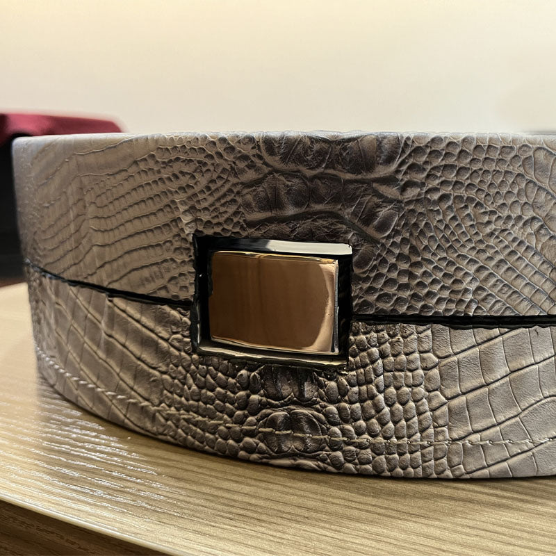 Estuche de cuero redondo para bolas de billar y snooker Estuche práctico para guardar y utilizar