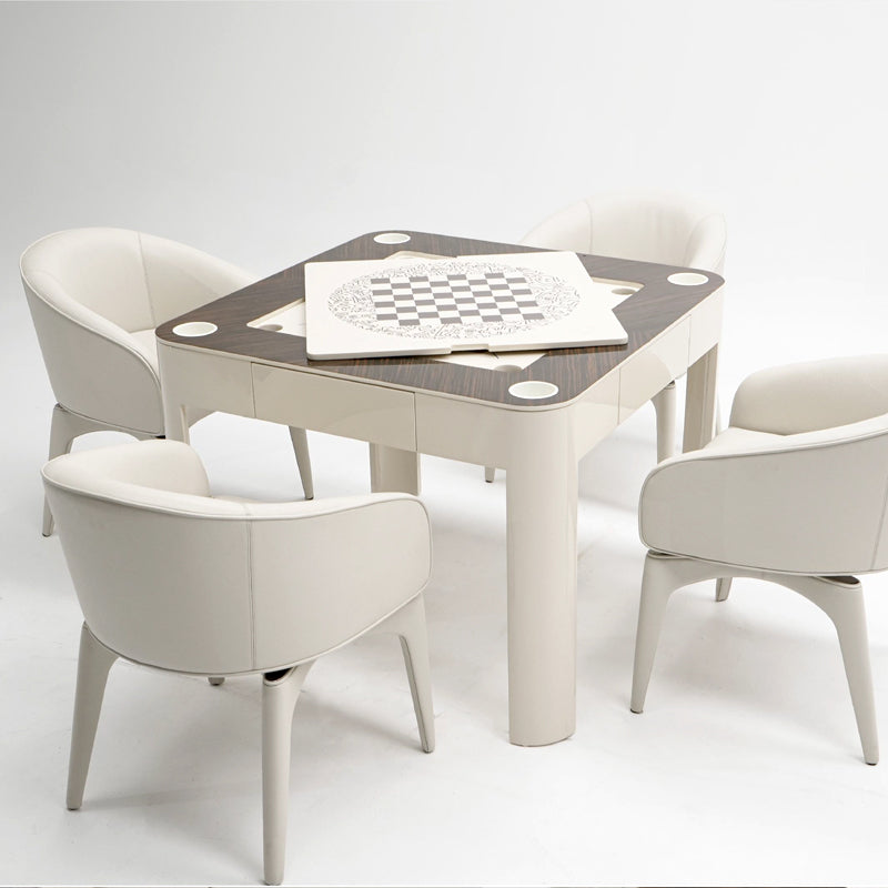 4 in 1 pink multifunctional table/poker table/chess table, equipped with chess, chip box, etc.