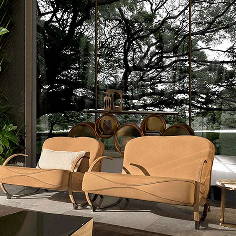 Mueble de TV de mármol natural de estilo escandinavo