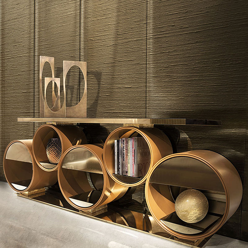 Mueble de TV de mármol natural de estilo escandinavo