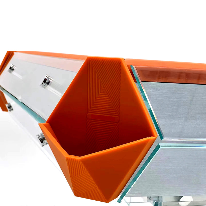 Mesa de mahjong automática de cristal naranja de Hermes