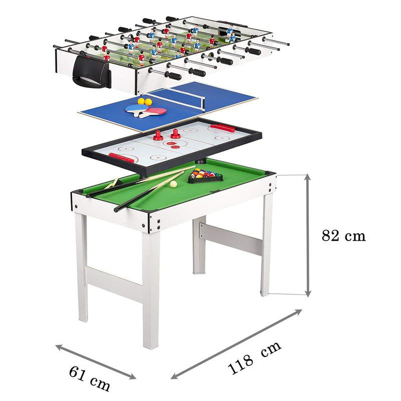 4-in-1 multifunctional table, table tennis table, football game, hockey table