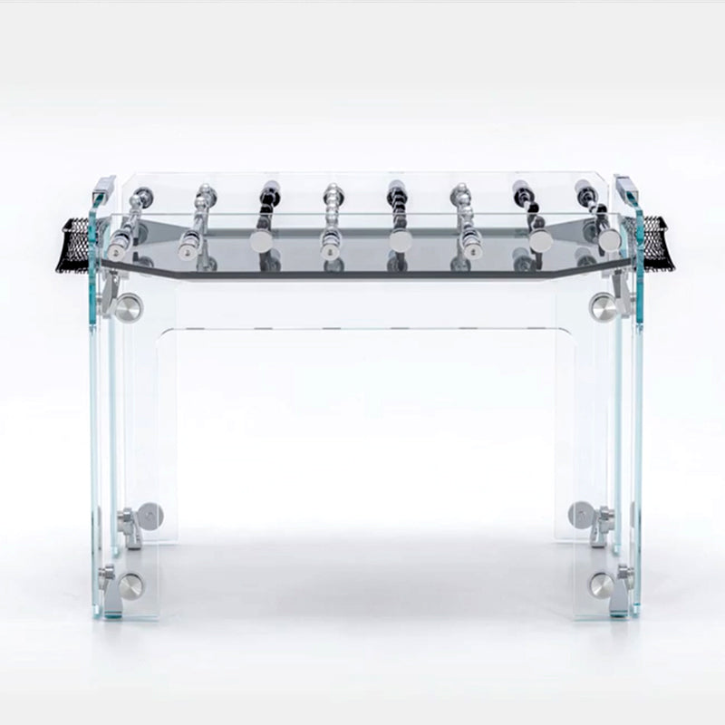 All Glass Silver Accessory Soccer Table