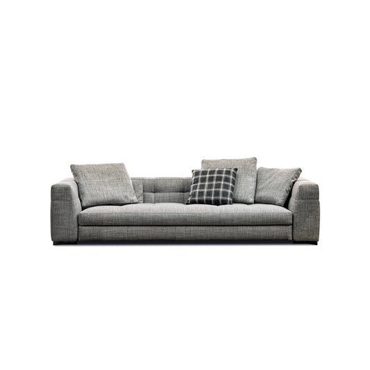 Canapé de loisirs moderne et simple en coton et lin pour trois personnes, adapté aux grands et petits appartements