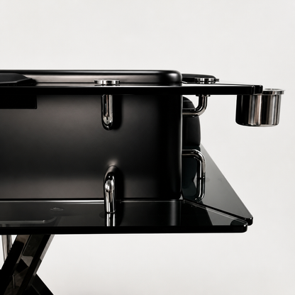 Automatic Mahjong Table - Matte Black Painted Finish & Smoked Acrylic
