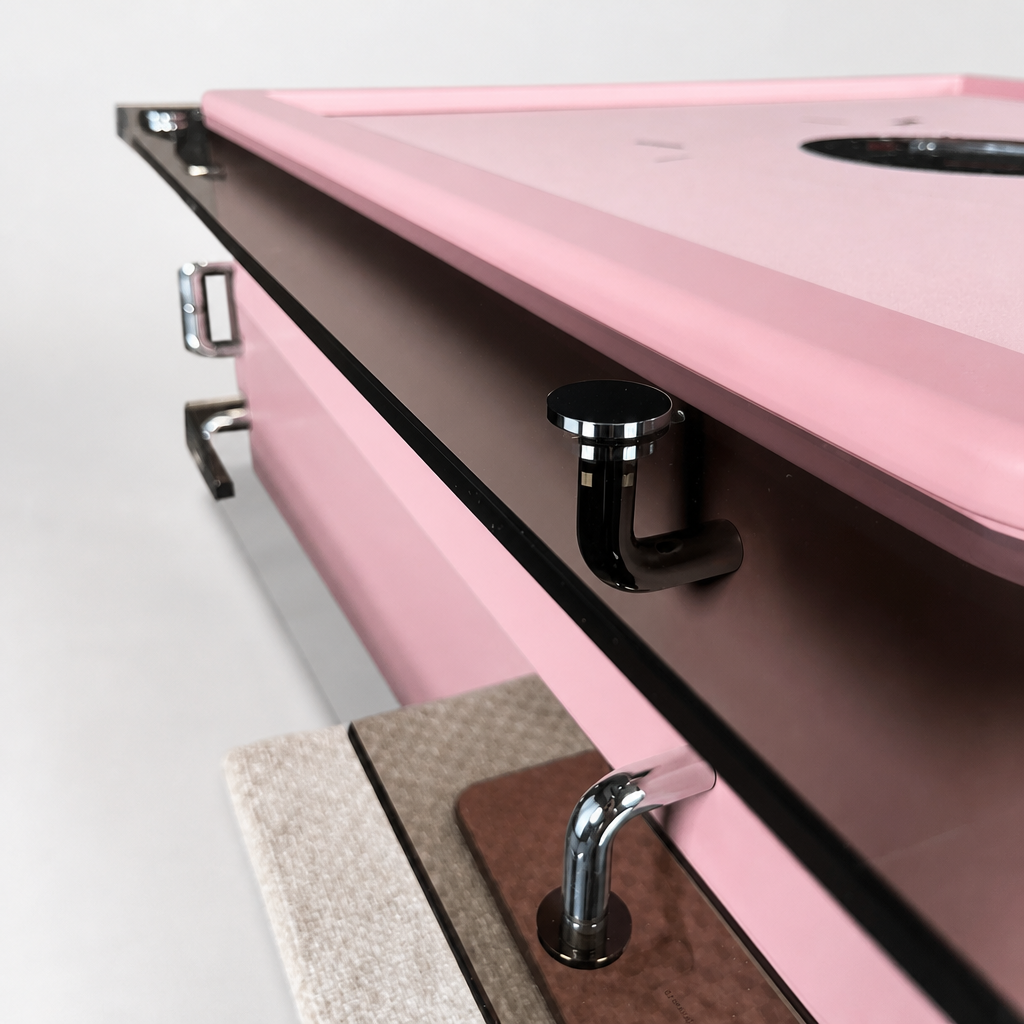 Automatic Mahjong Table - Matte Pink Painted Finish & Pastel Acrylic