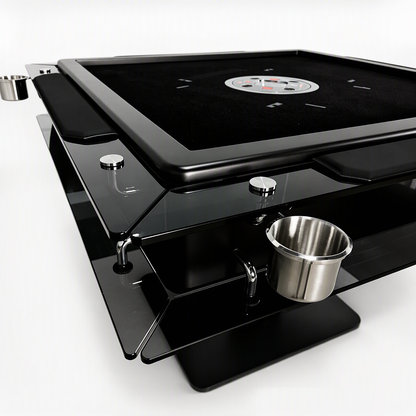 Automatic Mahjong Table - Matte Black Painted Finish & Smoked Acrylic