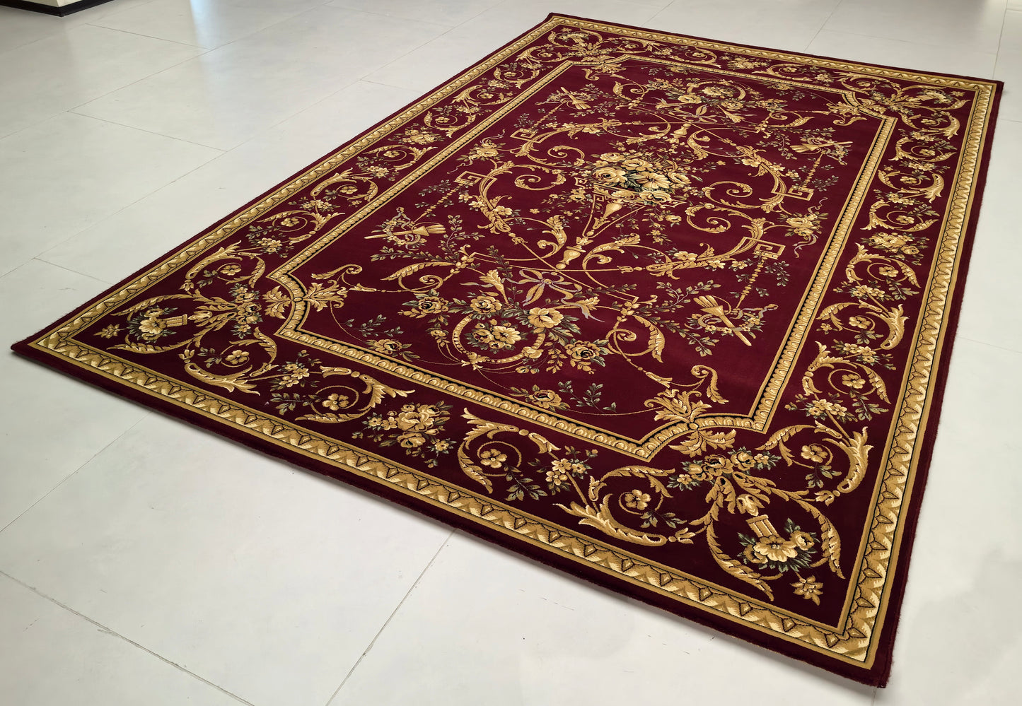 Alfombra de estilo retro europeo, exquisita y lujosa