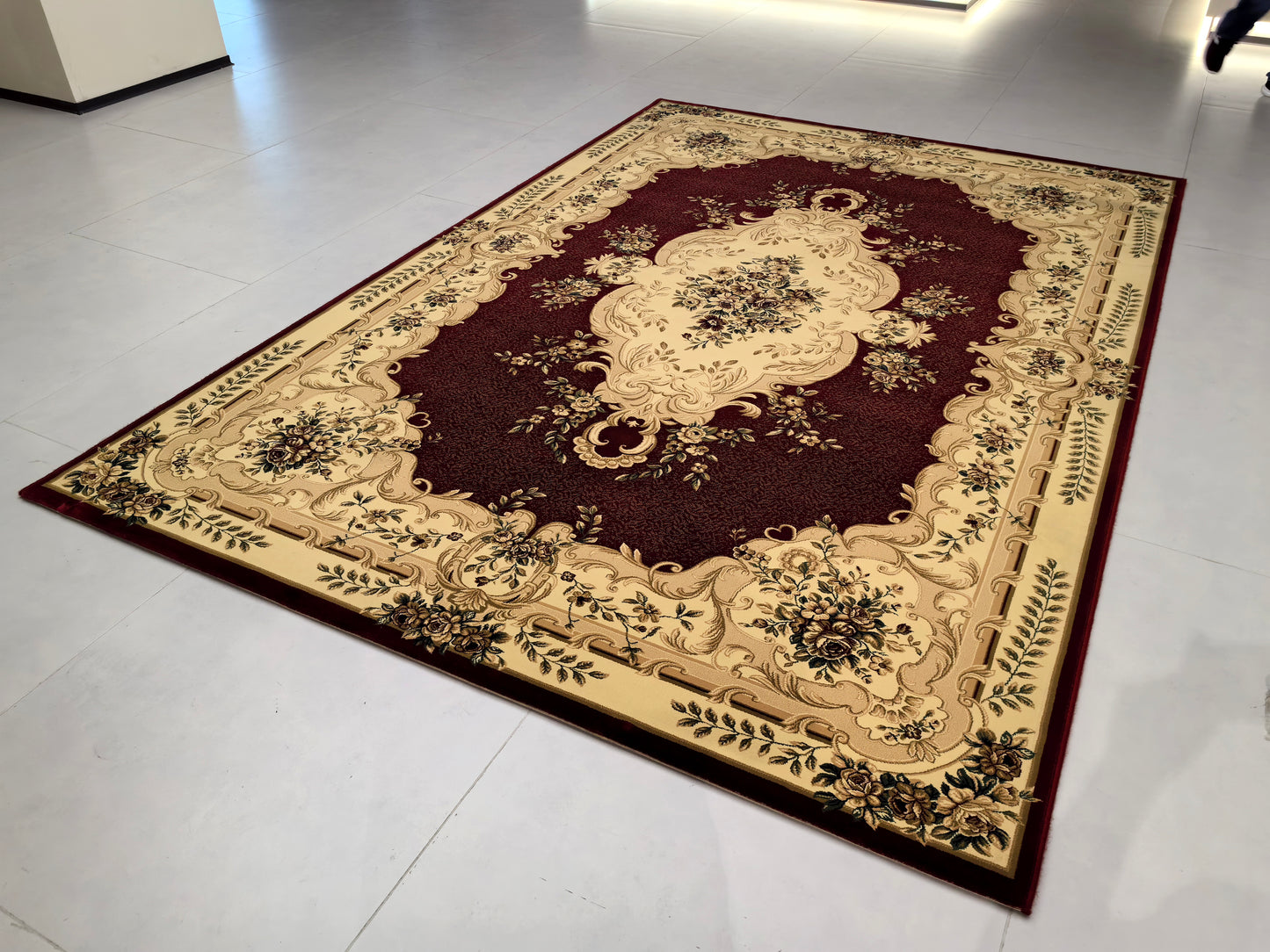 Alfombra de estilo retro europeo, exquisita y lujosa