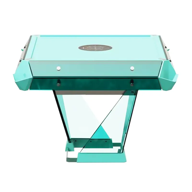 Mesa de mahjong automática de cristal azul