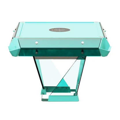 Mesa de mahjong automática de cristal azul