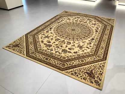Tapis de salon luxueux à motif européen classique, adapté au salon et à la chambre à coucher