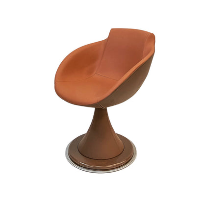 Shell swivel leather chair
