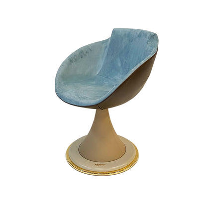 Shell swivel leather chair