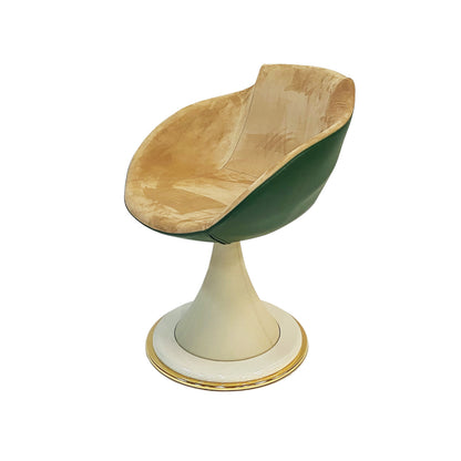 Shell swivel leather chair