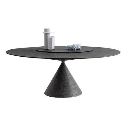Italian Minimalist Round Marble/Rock Dining Table, Suitable For Small Apartments