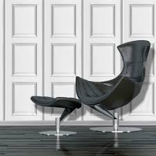 Modern simple curved back chair leather lobster recliner leisure chair