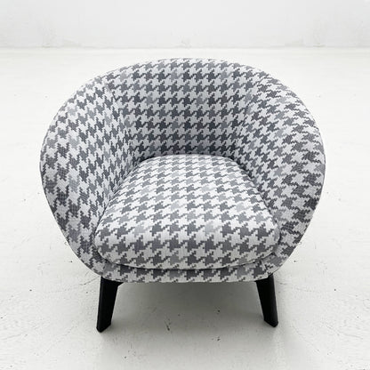 Houndstooth backrest leisure sofa chair, suitable for living room and bedroom