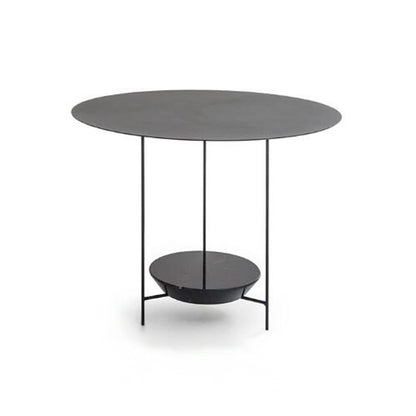 Mesa de centro pequeña de mármol redonda sencilla para decoración de sofá