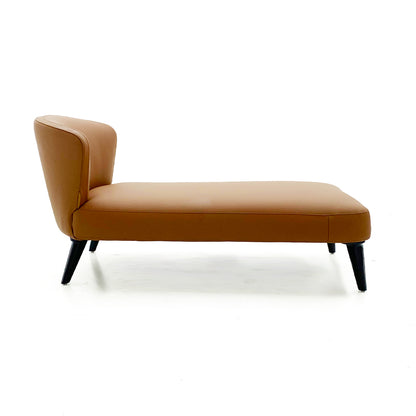 Canapé méridienne en cuir simple de style italien, adapté aux chambres d'hôtel, aux chambres à coucher et aux salons