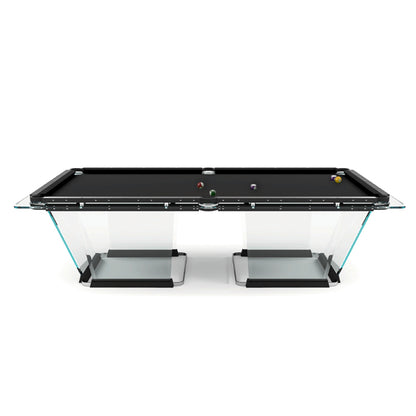 Mesa de billar de cristal transparente Tk con manteles personalizables
