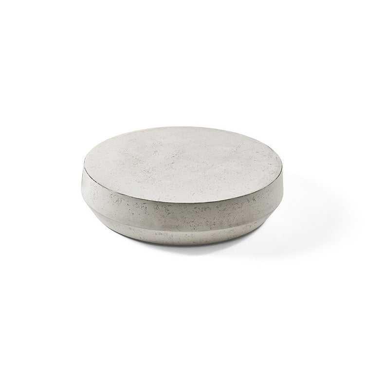 Mesa de centro modular redonda de mármol blanco
