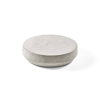 Mesa de centro modular redonda de mármol blanco