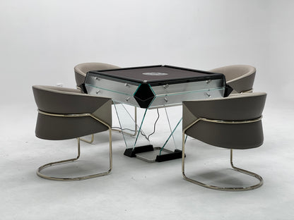 Mesa de mahjong de cristal multicolor personalizable