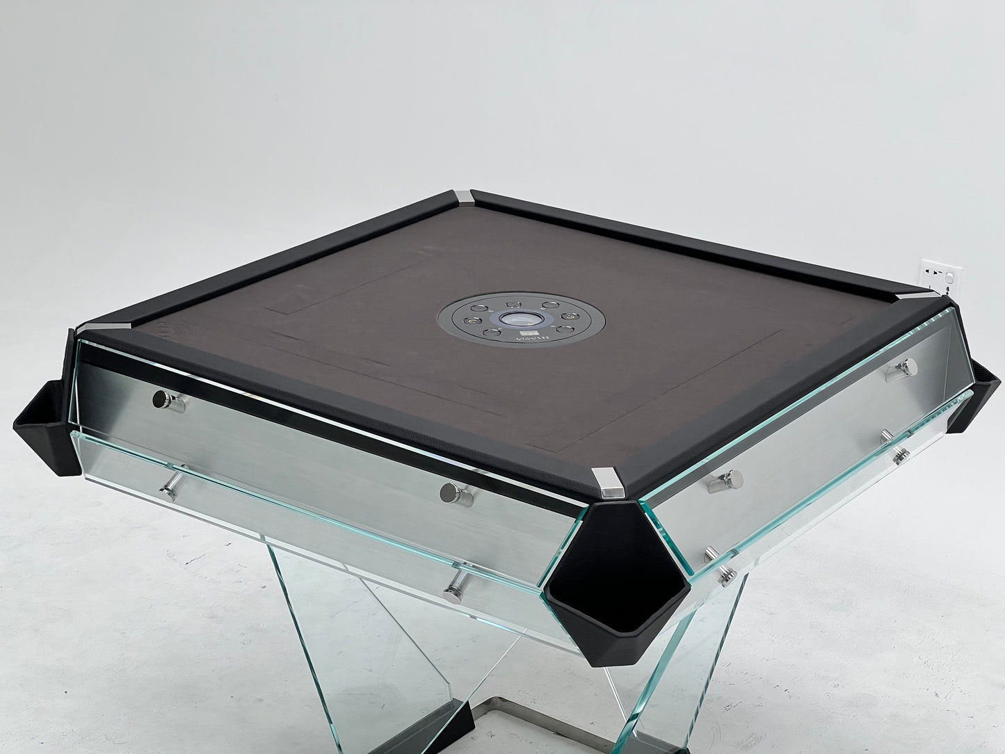 Mesa de mahjong de cristal multicolor personalizable