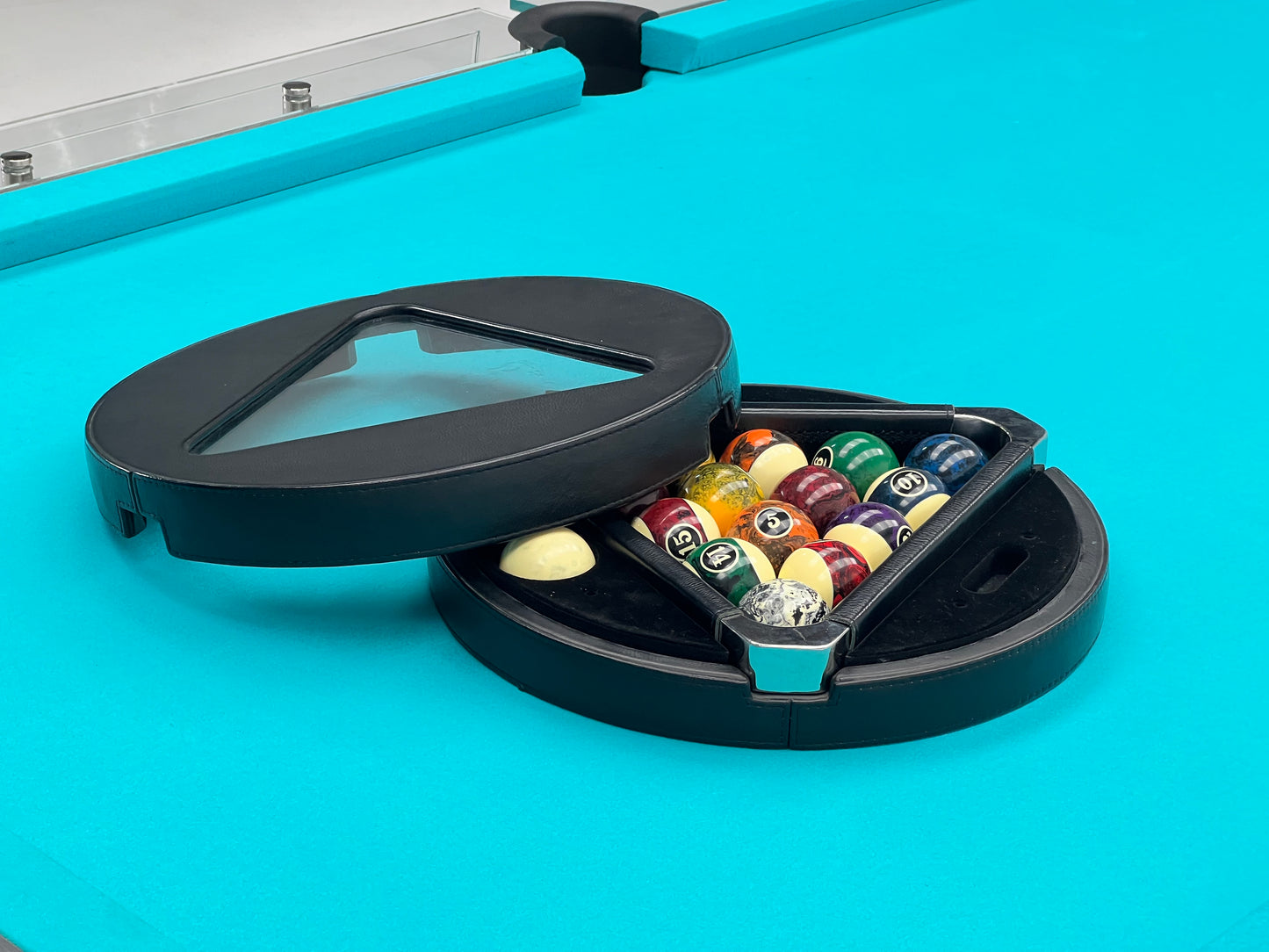 Table de billard en acier inoxydable et verre de 7 pieds, 8 pieds et 9 pieds - Bleu