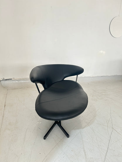 Simple leather sofa lobster shape single recliner with backrest