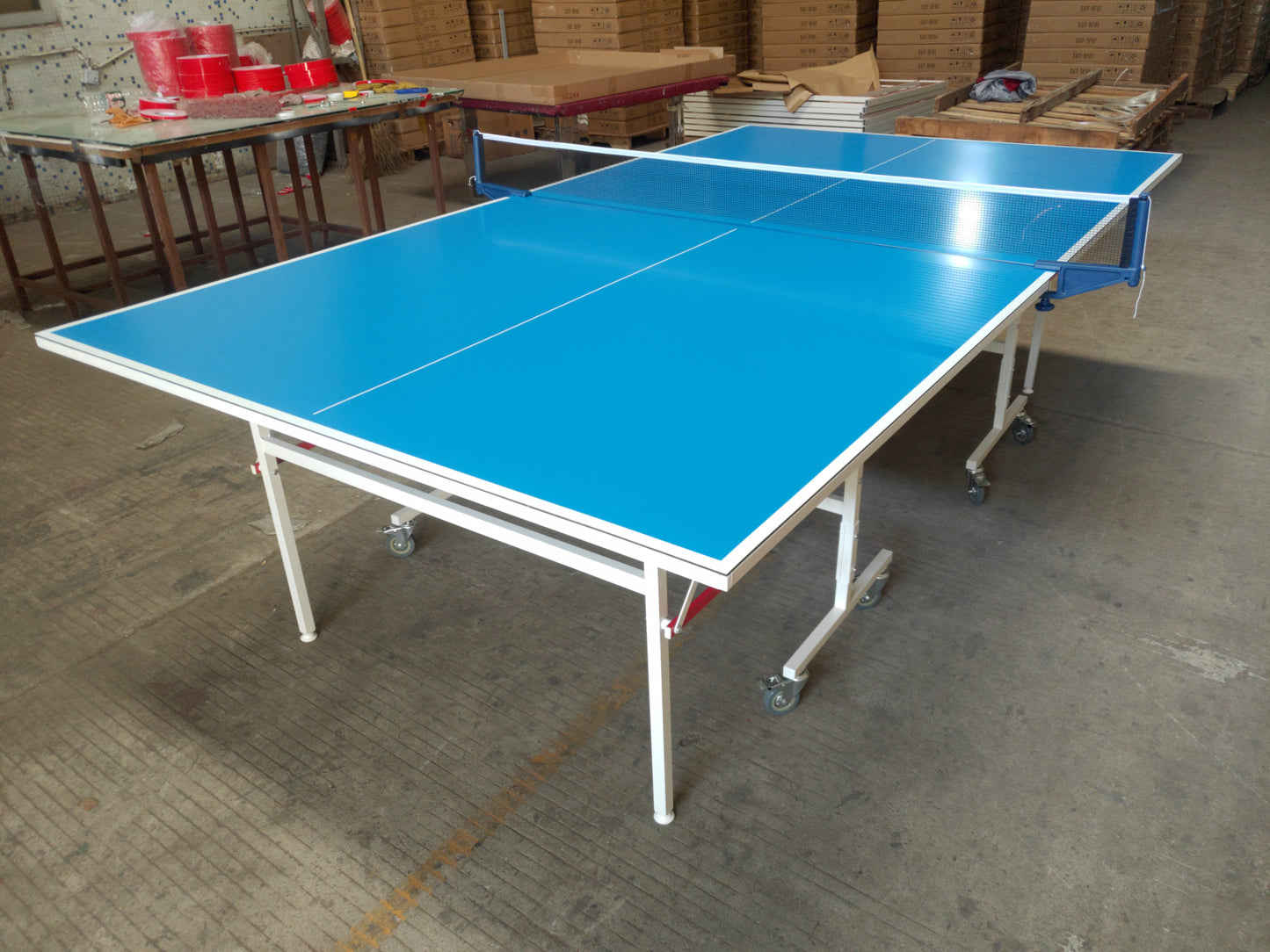 Mesa de ping pong móvil, mesa de ping pong de competición estándar plegable para interiores y exteriores