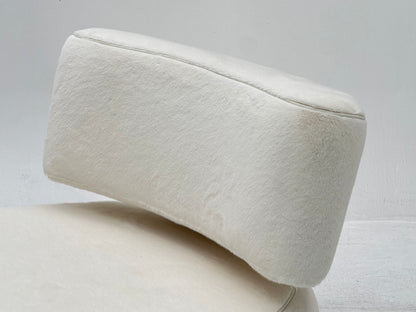 Sillón de ocio de felpa rosa adecuado para sala de estar, apartamento