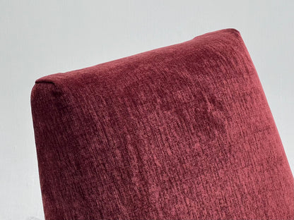 Sillón de ocio de tela roja de alta calidad con respaldo