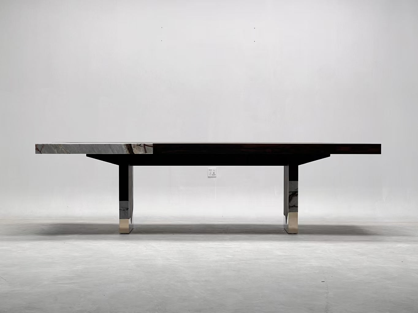 High-end customizable walnut rectangular family dining table