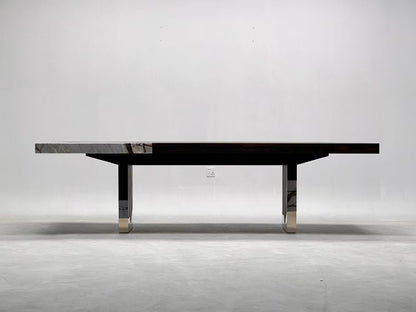 High-end customizable walnut rectangular family dining table