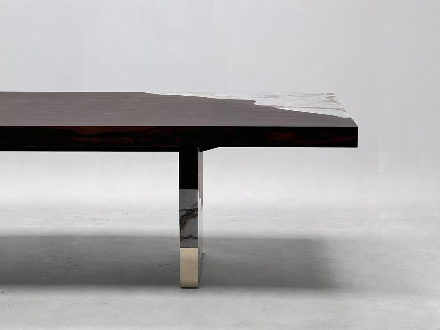 High-end customizable walnut rectangular family dining table