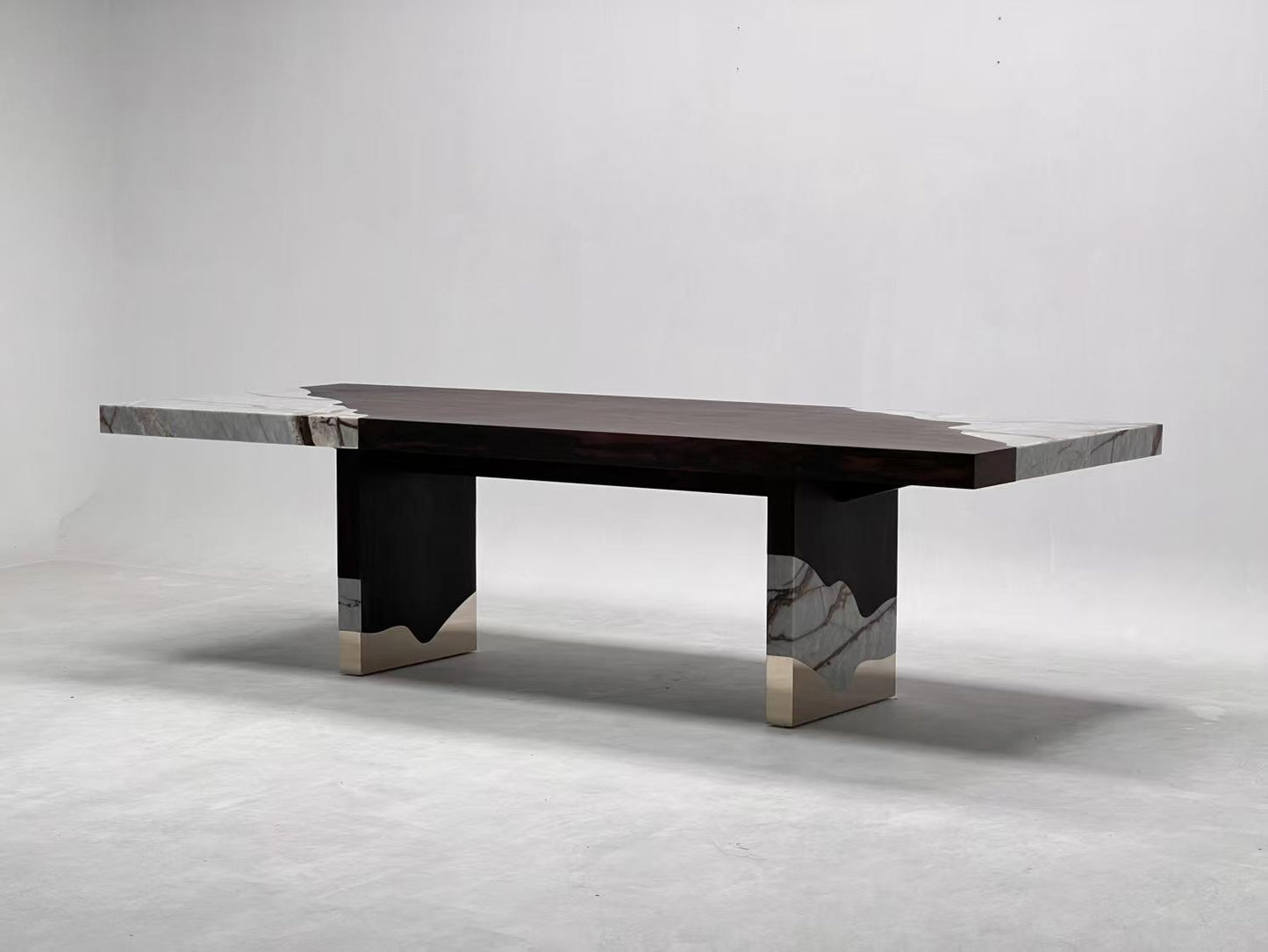 High-end customizable walnut rectangular family dining table