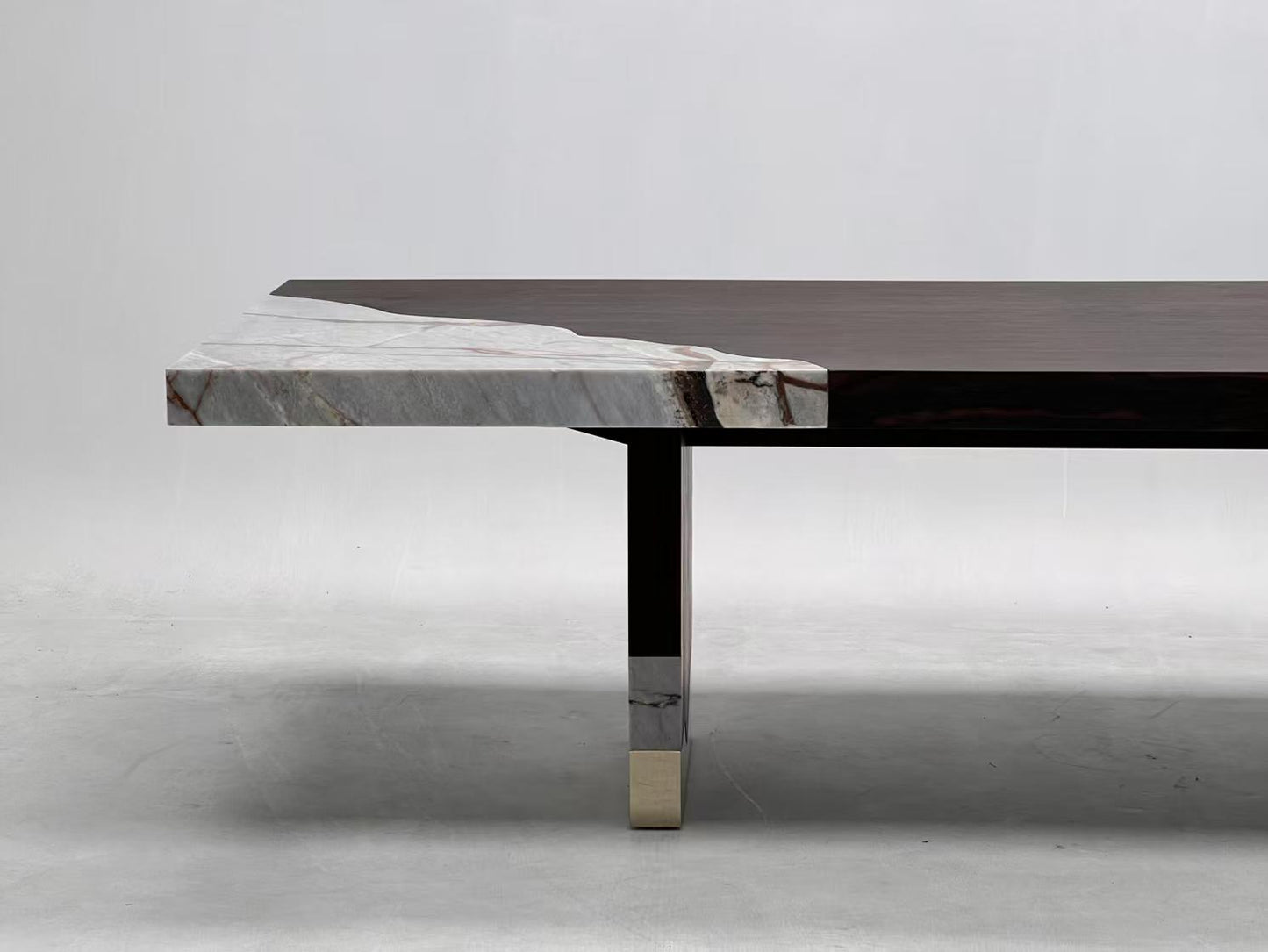High-end customizable walnut rectangular family dining table