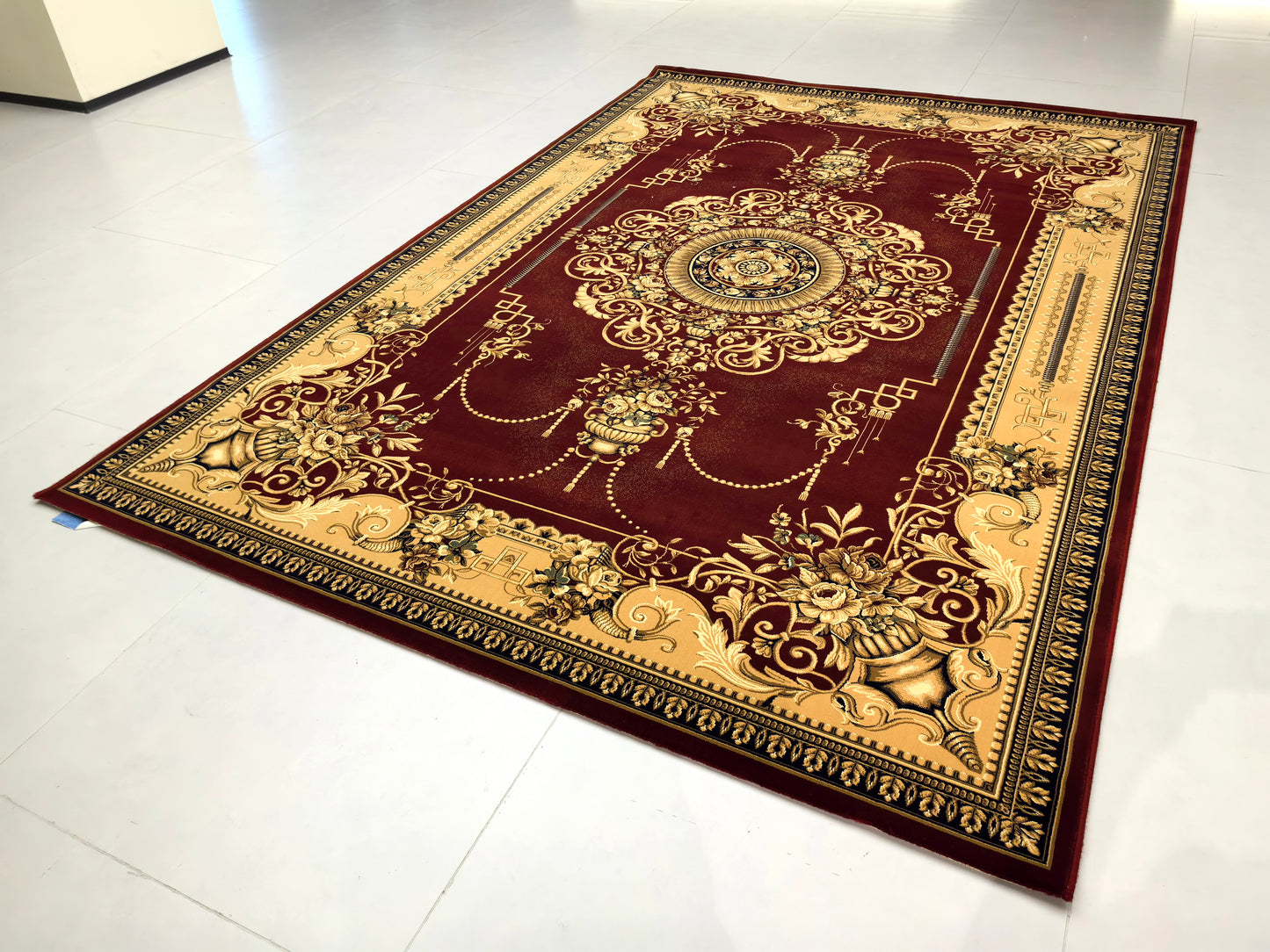 Alfombra de estilo retro europeo, exquisita y lujosa