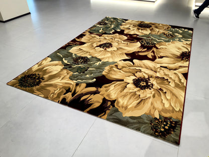 Tapis de salon luxueux à motif européen classique, adapté au salon et à la chambre à coucher