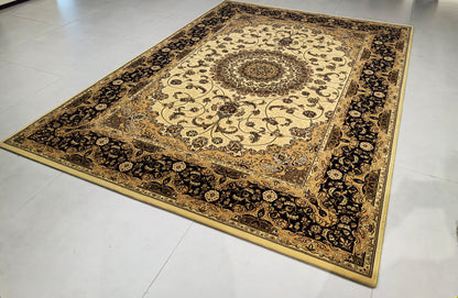 Tapis de salon luxueux à motif européen classique, adapté au salon et à la chambre à coucher