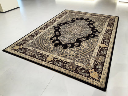 Alfombra de lujo con diseño retro europeo, adecuada para sala de estar y dormitorio