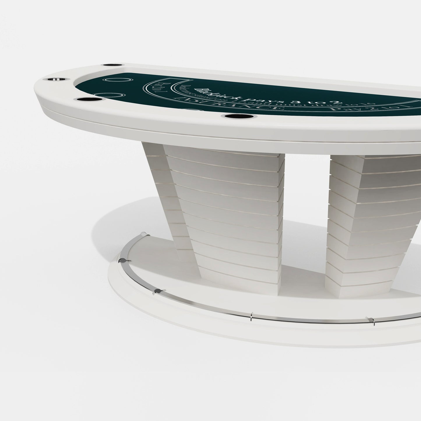 Table de poker blackjack de luxe légère pour 6 personnes