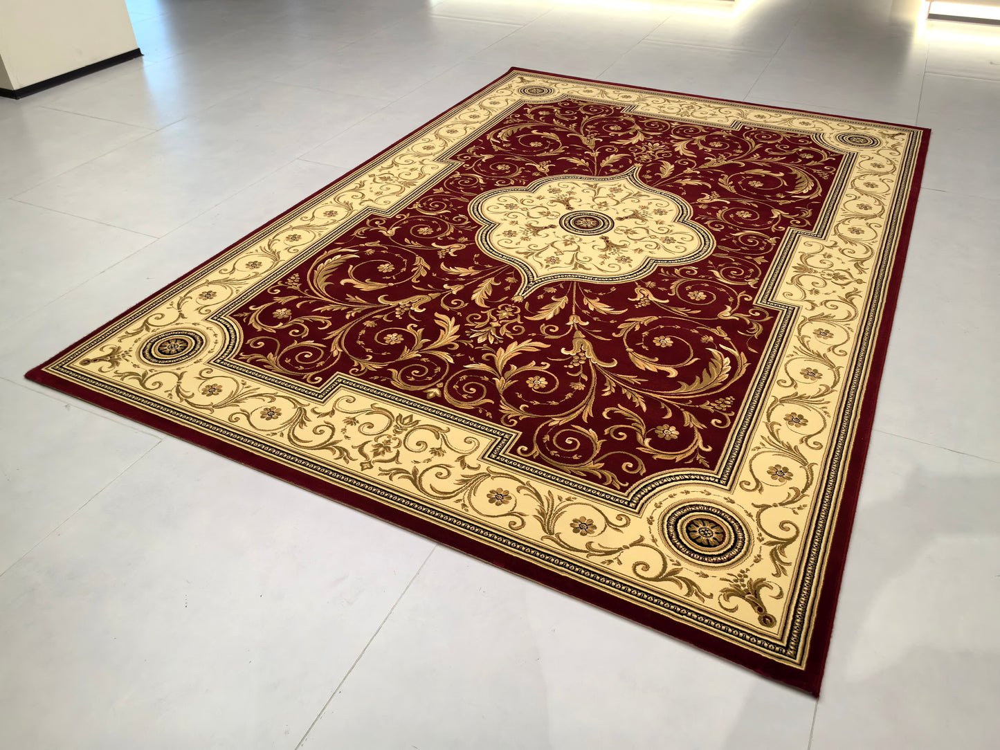 Alfombra de estilo retro europeo, exquisita y lujosa