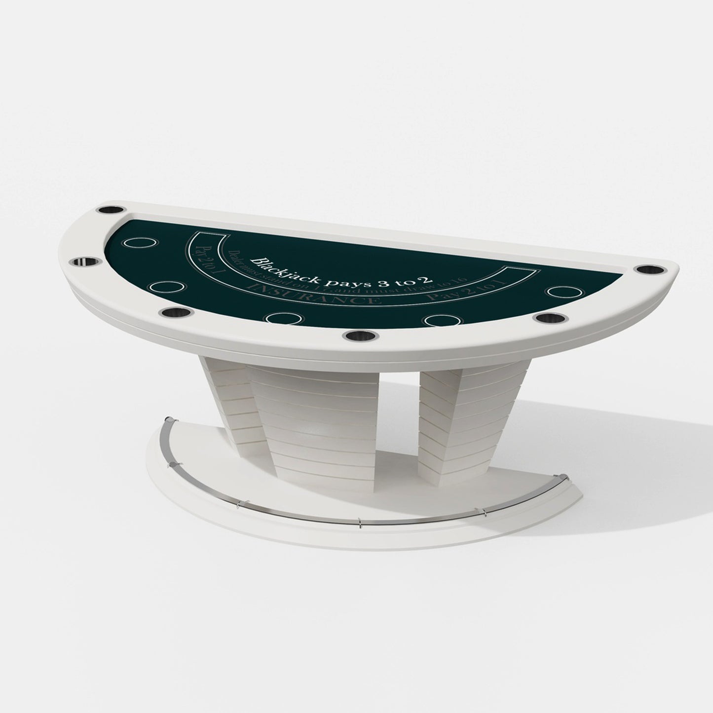 Table de poker blackjack de luxe légère pour 6 personnes