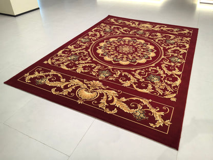 Alfombra de estilo retro europeo, exquisita y lujosa