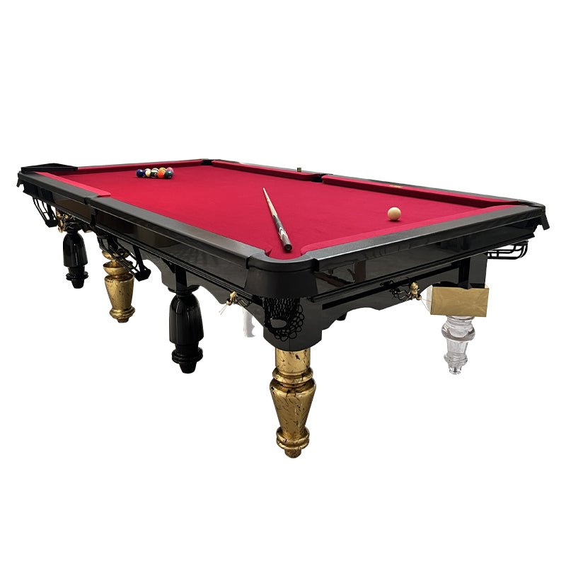 Mesa de billar de diseño exclusivo con detalles dorados